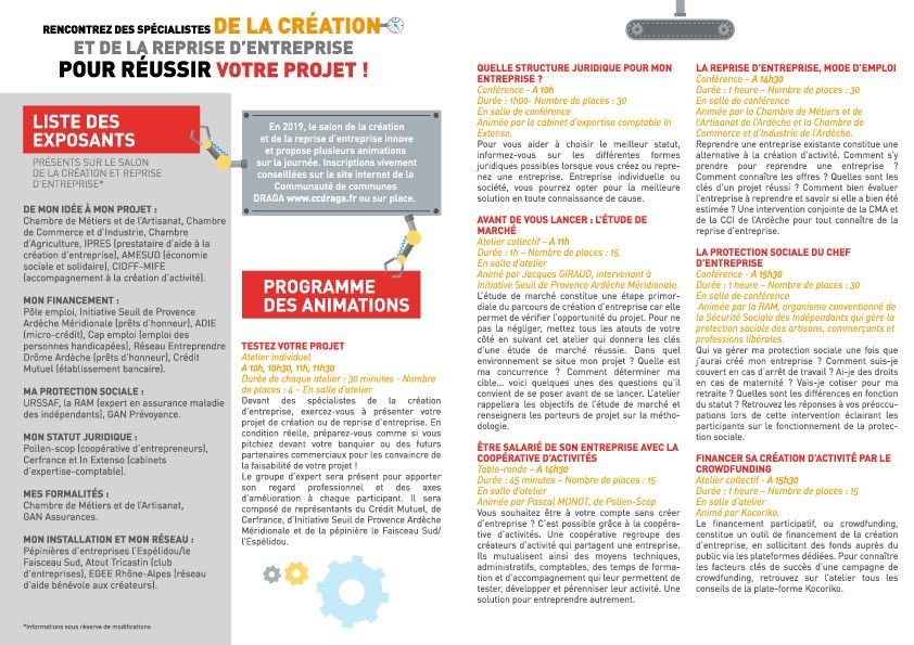 Consultez le programme !